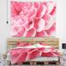 Designart 'Pink Abstract Flower Petals' Floral Wall Tapestry