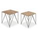 Kate and Laurel Uzma 2-Set Nesting Metal/Wood End Tables