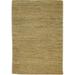 One of a Kind Hand-Knotted Modern & Contemporary 2' x 3' Solid Jute Brown Rug - 2'0"x2'11"