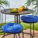 Driftwood 15-inch Round Outdoor Marine Blue Bistro Chair Cushions (Set of 2) by Havenside Home - 15w x 15l