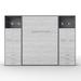 INVENTO Vertical Wall Bed with mattress 55.1"x78.7" and 2 storage cabinets