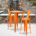 4 Pack 30" High Metal Indoor-Outdoor Barstool with Back - Kitchen Furniture