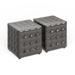 Porch & Den Las Olas Brown Cube Ottoman (Set of 2)