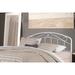 Porch & Den Neugebauer White Metal Arched Scroll Design Headboard