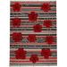 Handmade Kingston Red Wool Rug (India) - 5'6 x 7'10