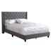 LYKE Home Light Gray Twill Upholstered Full Bed