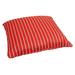 Sorra Home Red/Gold Stripe 26-inch Square Indoor/ Outdoor Floor Pillow with Sunbrella Fabric