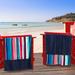 Nautical Stripe Cotton Oversized 2-Piece Beach Towel Set by Superior