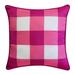 Edie At Home Outdoor Gingham Decorative Throw Pillow, Pink