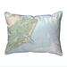 Fripp Island, SC Nautical Map Large Corded Indoor/Outdoor Pillow 16x20
