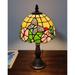 Tiffany Style Mini Accent Lamp Floral Butterfly Flower Nightstand Decor Handmade Gift AM042TL08B Amora Lighting