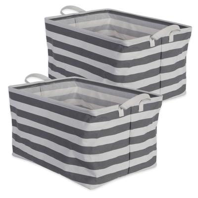 DII Cotton/Poly Laundry Bin Rectangle (Set of 2)