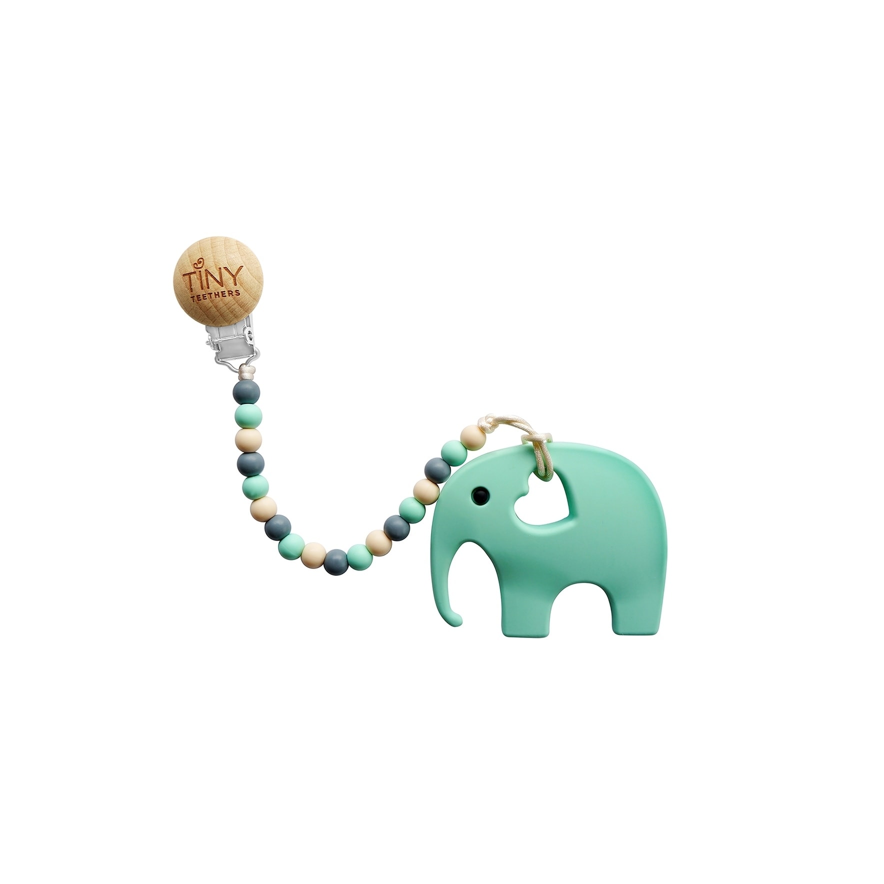 Silicone Pacifier Clip with Large RemovableTeether