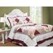 Cozy Line Georgia Burgundy Cotton Patchwork 3-piece Quilt Bedding Set