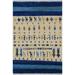 Tribal Moroccan Marita Beige/Blue Hand-knotted Wool Rug - 4'0 x 6'2 - 4'0" x 6'2" - 4'0" x 6'2"