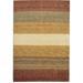 One of a Kind Hand-Knotted Persian 4' x 6' Stripe Wool Multi Rug - 4'0"x5'9"