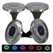 Solar Powered Disc COLOR Changing 8 LED Disk Light Diffusing Lens Path Ground Lights - 7 Color Changing - 4 Pack