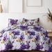 Azores Home Floral Printed Oversized Quilt Set