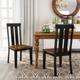 Lara Farmhouse Slatted Black Wood Dining Chairs (Set of 2) by Furniture of America