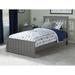 Mission Twin XL Traditional Bed with Matching Footboard in Grey