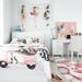 Designart 'Girl With Balloons and Gift boxes' Glamour Bedding Set - Duvet Cover & Shams