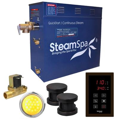 SteamSpa Indulgence 12 KW QuickStart Steam Bath Generator Package with Built-in Auto Drain in Oil Rubbed Bronze