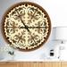 Designart 'Orienta Chocolate Mandala' Oversized Contemporary Wall CLock