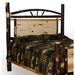 Hickory Log Panel Headboard