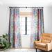 1-piece Blackout Colorful Brushstrokes White Made-to-Order Curtain Panel