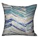 Plutus Skyline Breeze Blue Chevron Luxury Outdoor/Indoor Decorative Throw Pillow