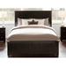 Nantucket Queen Platform Bed with 2 Drawers in Espresso