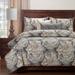 Siscovers Cindersmoke Damask Cotton-Linen Duvet Set