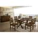 Trenton Rustic Walnut Wood 7-Piece Dining Table Set with Bench Furniture of America