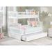 Columbia Bunk Bed Twin over Full with Twin Trundle Bed in White