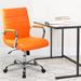 Mid-back Chrome/Vinyl Executive Swivel Office Chair