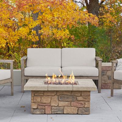 Sedona 38" Sq LP Fire Table w/Natural Gas Conversion by Real Flame