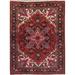 Heriz Oriental Hand Knotted Wool Persian Traditional Area Rug - 6'7" x 5'0"