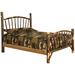 Hickory Log Sunburst Bed Frame