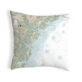 Tybee Island to Doboy Sound, GA Nautical Map Noncorded Pillow