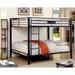 Tic Contemporary Black Metal Bunk Bed with Ladder by Furniture of America