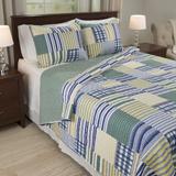 Quilt Set - Lynsey Classic Patchwork Quilt with Pillow Sham by Windsor Home