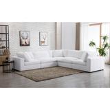 Roundhill Furniture Rivas Contemporary Feather Fill 5-Piece Modular Sectional Sofa