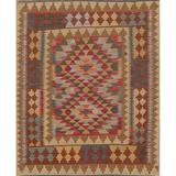 Southwestern Kilim Oriental Diamond Hand Woven Wool Turkish Area Rug - 3'11" X 2'11"