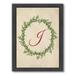 Americanflat 'Christmas Wreath J' Framed Wall Art