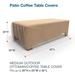 Budge Water-Resistant Outdoor Patio Ottoman Cover, / Coffee Table Cover, All-Seasons, Nutmeg, Multiple Sizes