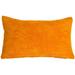 Wide Wale Corduroy 12x20 Throw Pillow with Polyfill Insert, Light Orange