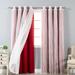 Aurora Home Mix & Match Blackout and Dot Sheer 4 Piece Curtain Panel Set - 52x84