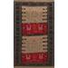 Tribal Sumak Kilim Persian Area Rug Flat-Weave Wool Carpet - 3'7" x 5'10"