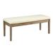 Acme Furniture Beige Linen Upholstered Claudia Dining Bench