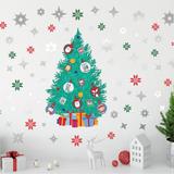 Walplus Christmas Tree Silver Snowflakes Window Stickers Wall Home Decor